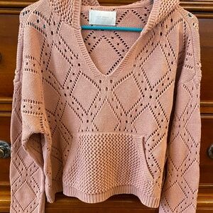 Women’s Lucky Brand Sweater Hoodie size Medium, Pink NWT.​